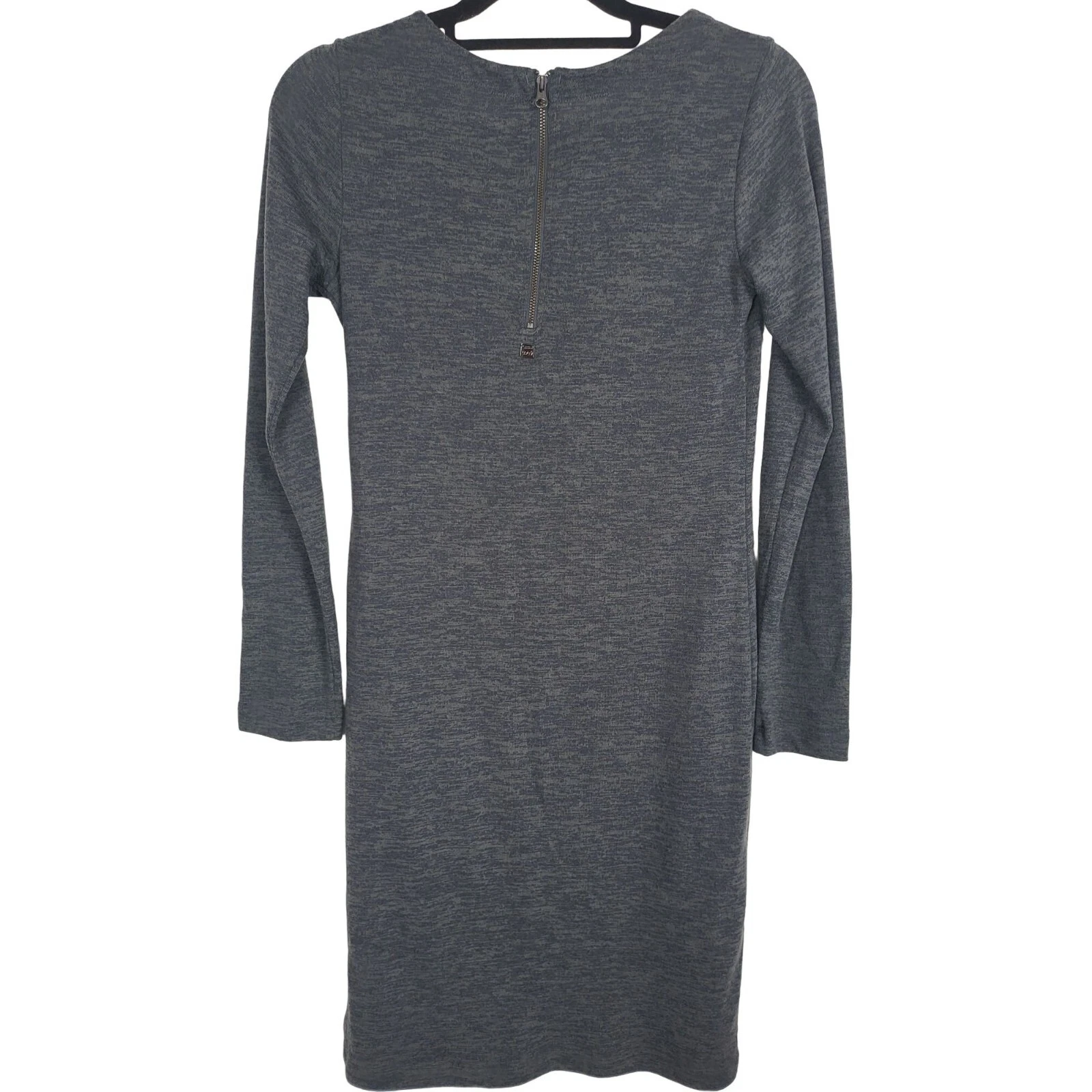lole midi dress long sleeve back zip knee length spring fall 
