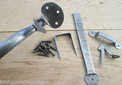 Hand Forged Blacksmith Suffolk Thumb Latch With Penny End - Cottage Style Door Hardware