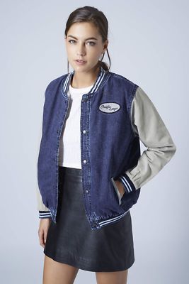 denim baseball jacket