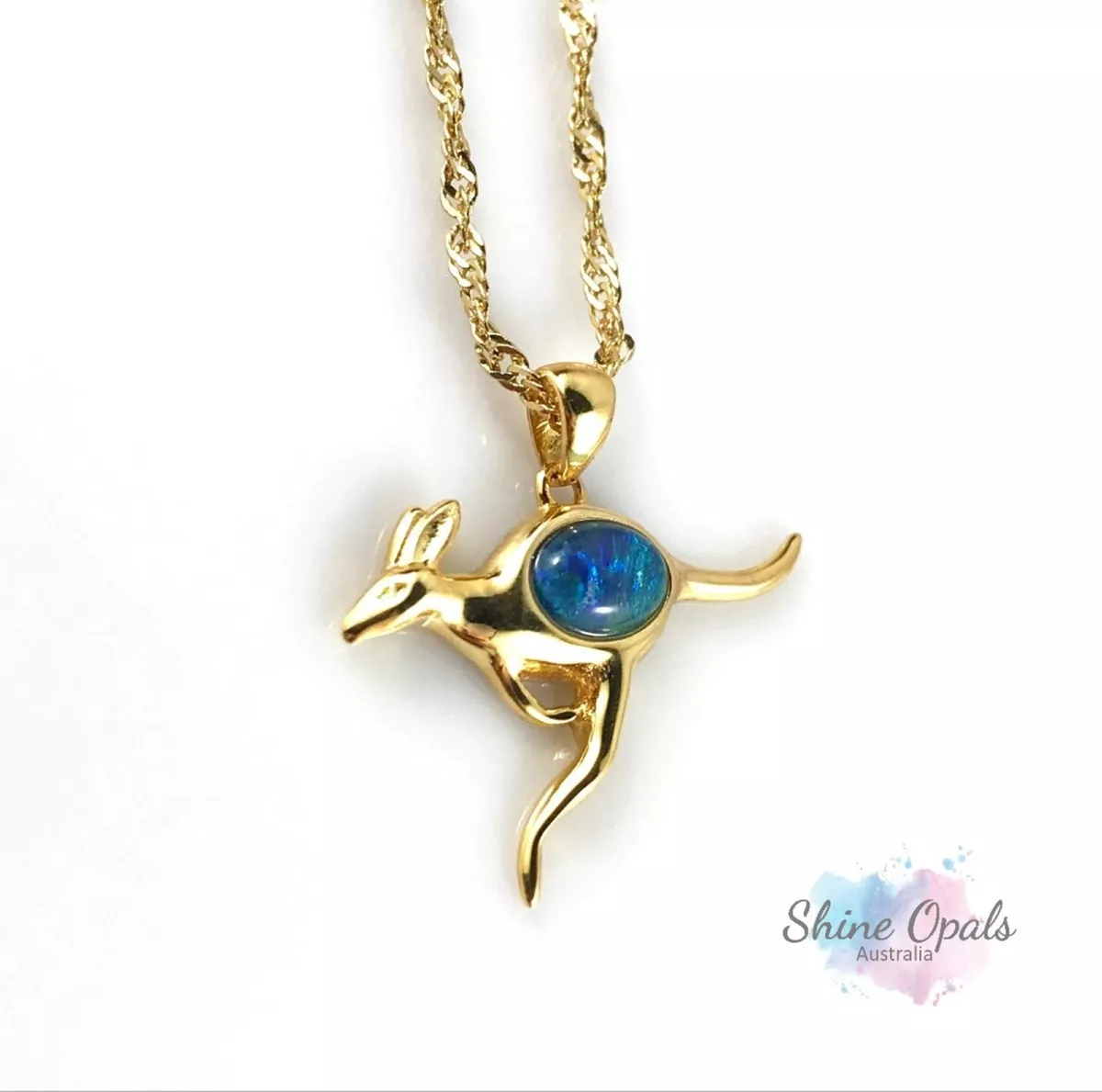 Gold kangaroo deals pendant