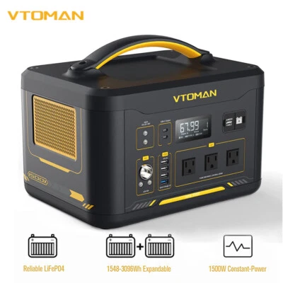 VTOMAN Jump 1500X Portable Power Station 1500W 828Wh LiFePO4 Battery Generator