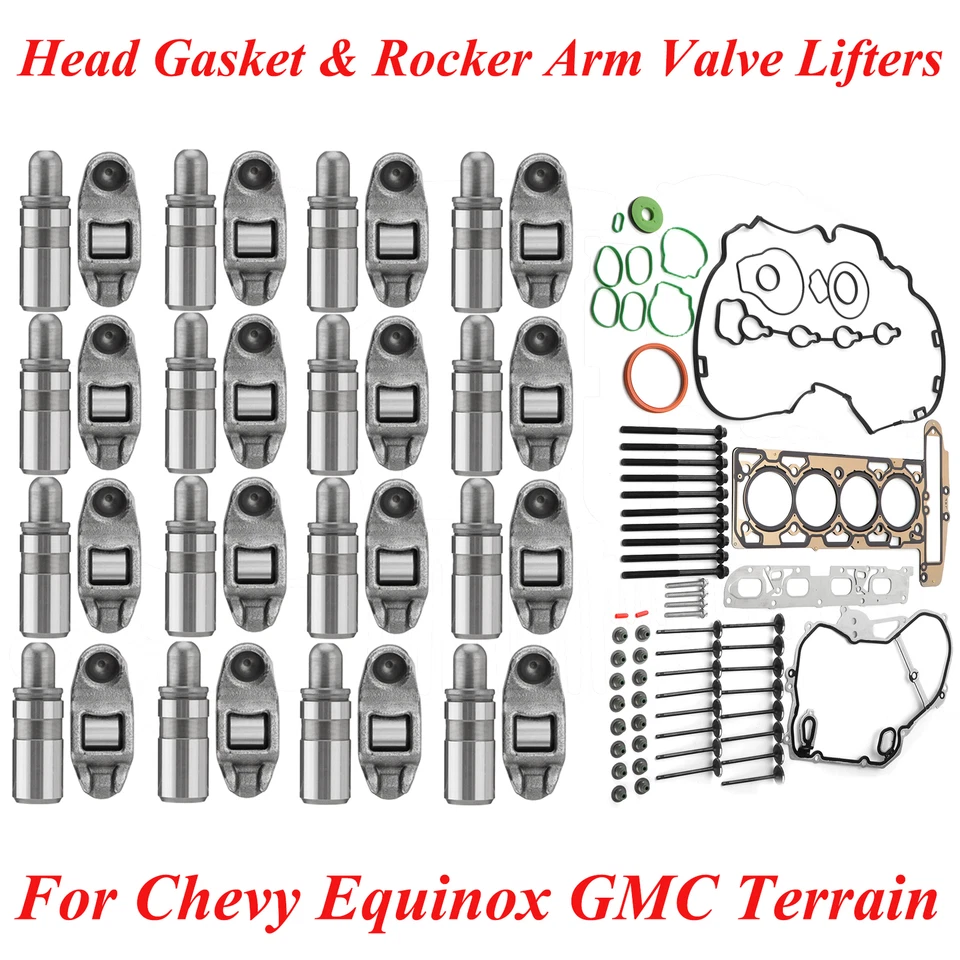 Kit de elevadores de válvula de brazo basculante y junta de cabeza para Chevy Equinox GMC Terrain 2,4 L L4 Foto 2 de 4