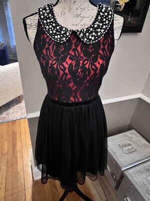 jodi kristopher lace dress Jodi Kristopher | Dresses | Jodi Kristopher Lace Mini Dress Halter Keyhole 1 Sleeveless Flare Pleated Blue