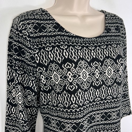 American Rag Cie Dress Women's Medium Knee Length A-Line 3/4 Sleeve Lightweight - Picture 5 of 11