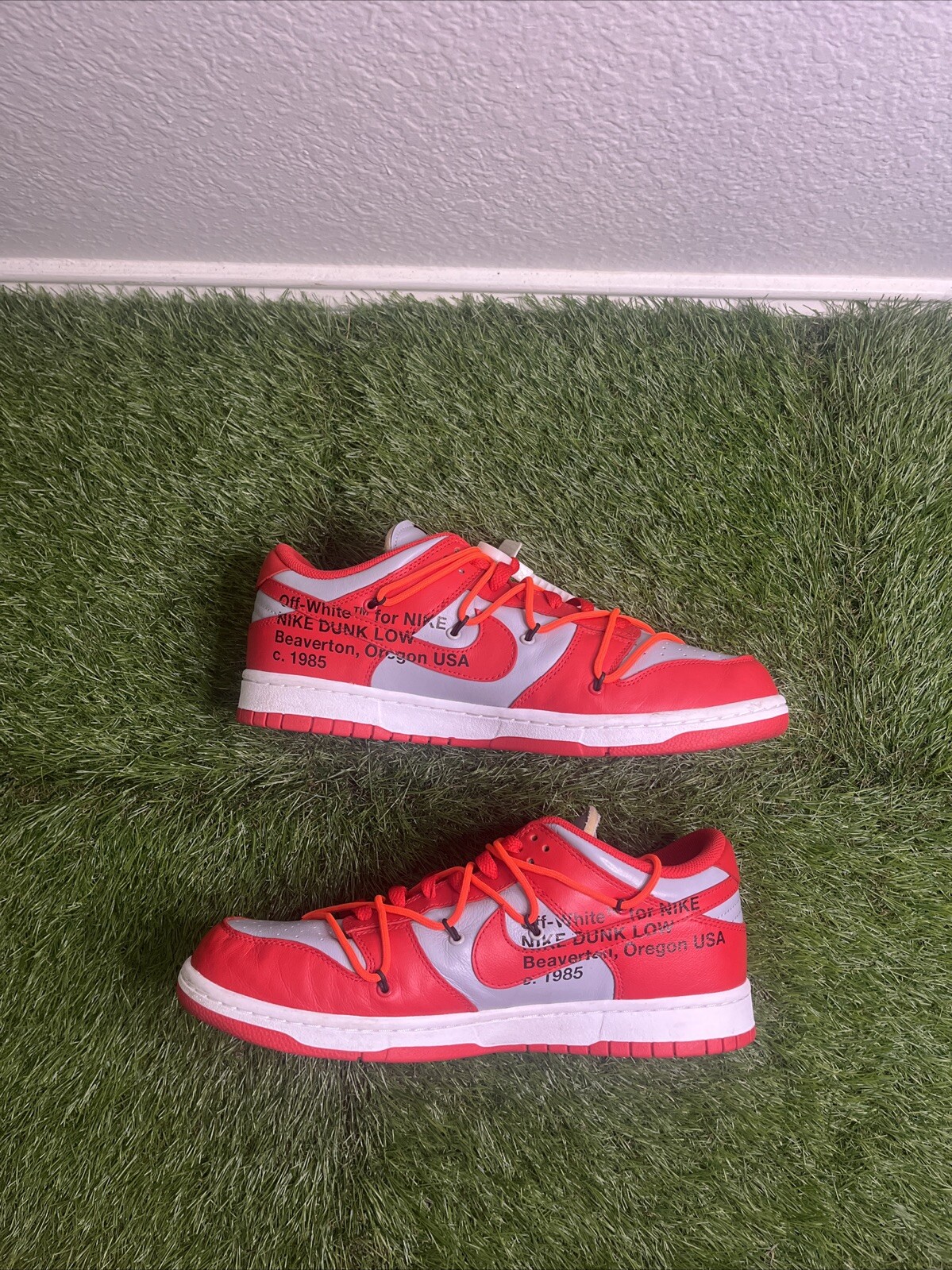 OFF WHITE X NIKE Taglia 11.5 Nike Dunk Low x OFF WHITE University Red 2019