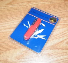 Unbranded / Generic 3" (inch) 7 Function Red Pocket Knife Only **NEW-READ** 