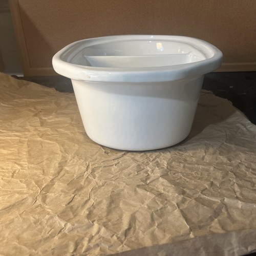 Olla Rival Crock Inserto Cerámico 20610 Blanco 2 Secciones Divididas 5.5 Cuartos Sin Tapa - Imagen 5 de 6