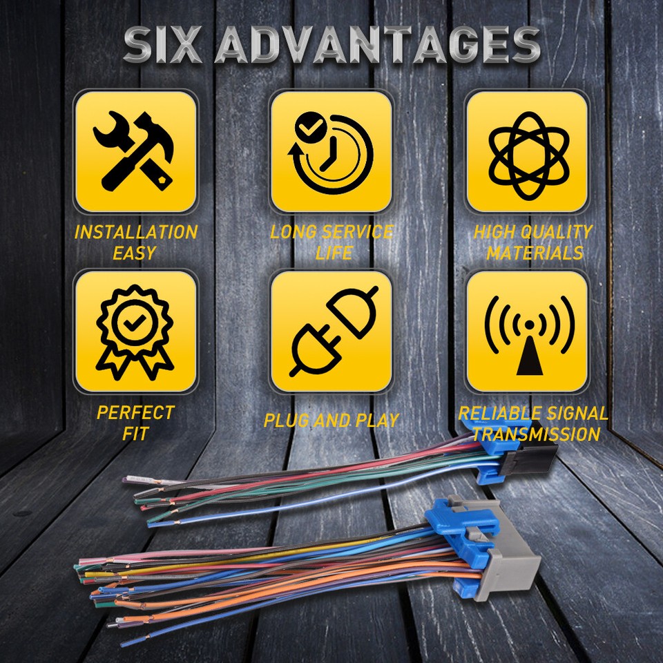 Factory Reverse Radio Wiring Stereo Adapter Harness For 2000 GM