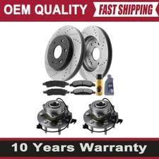 4WD Front Wheel Bearing Hub and Brake Rotor for Silverado GMC Sierra 1500 Yukon