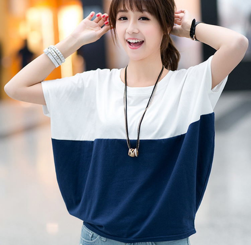 Korean Tops Batwing-Sleeved 