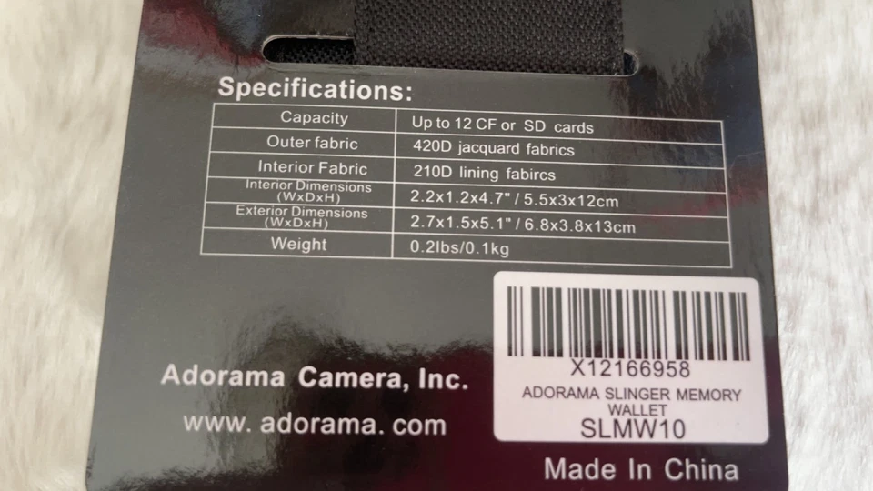 NEW Adorama Slinger Digital Memory Card Wallet - Holds 12 Cards #SLMW10 - Image 4 of 4