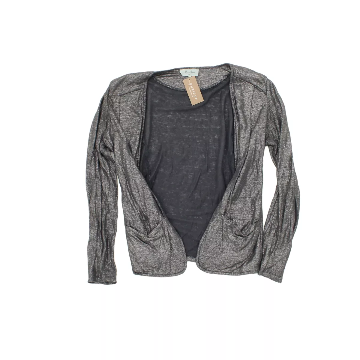Marie Sixtine Womens Cardigan XS Gray 100 Linen eBay