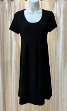 Michael Kors Women's Black Knit Sweater Dress Short Sleeves Stretch Size Medium