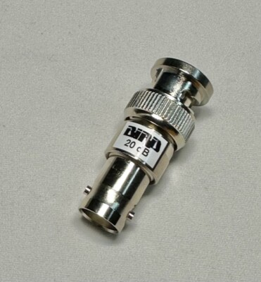 Bird Attenuator 3W 20dB, BNC(M) to BNC(F), DC-4.0GHz ( 3-A-MFB-20), New!
