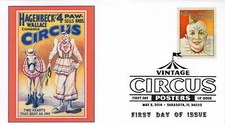 AO-4905-2, 2014, Vintage Circus Posters, First Day Cover, Add-on Cachet, Pictori