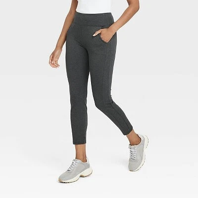 Women's High Waisted Ponte Ankle Leggings with Pockets - A New Day