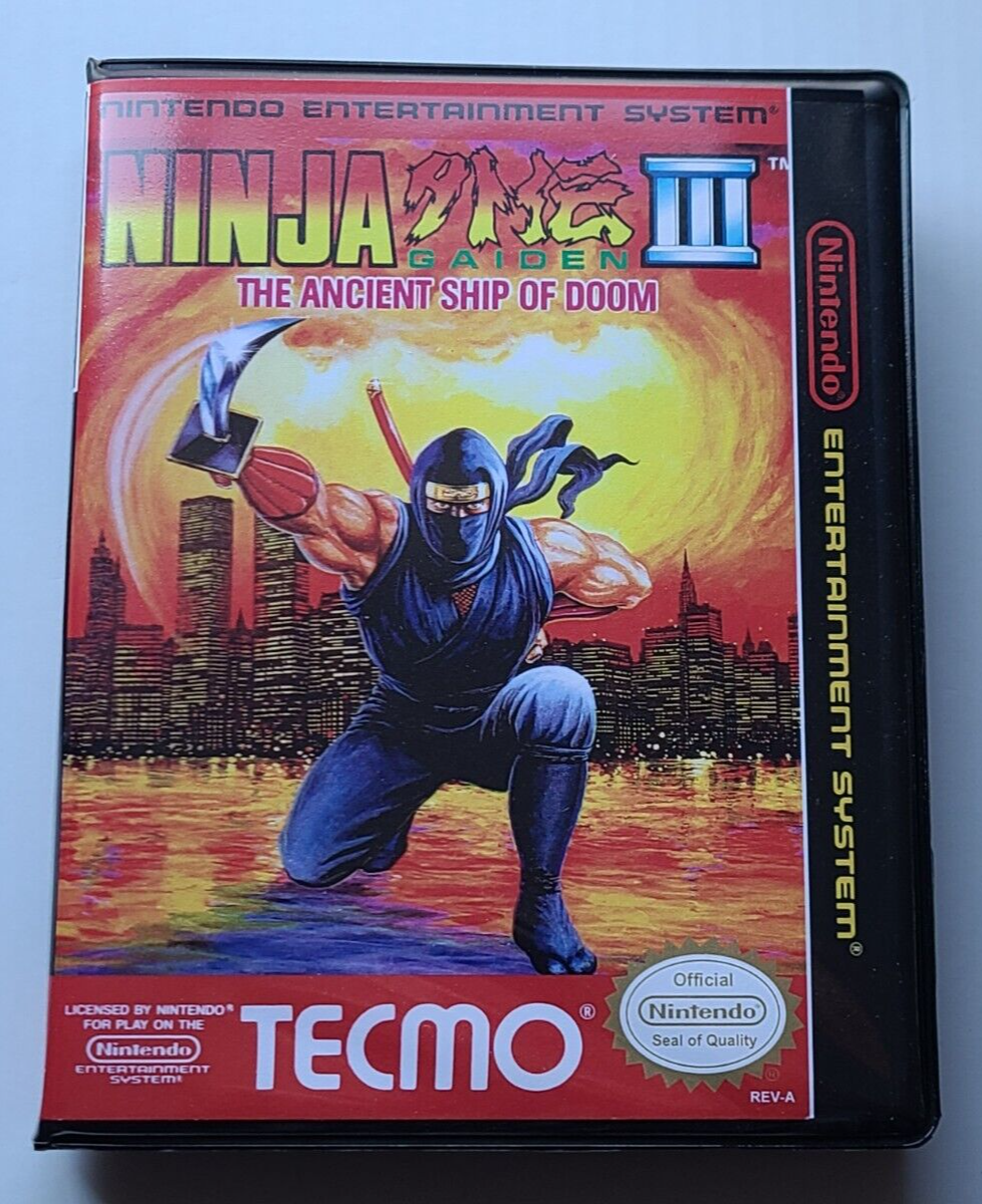 Ninja Gaiden III The Ancient Ship Of Doom CASE Nintendo NES Box