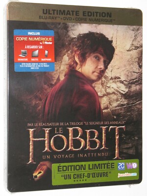 THE HOBBIT AN UNEXPECTED JOURNEY Blu-ray 3-Disc Ultimate Edition Steelbook Bilbo