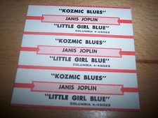 3 Janis Joplin Kozmic Blues / Little Girl Blue Jukebox Title Strips