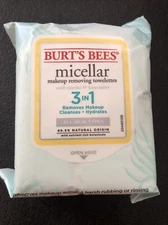 Burt's Bees Micellar Makeup Removing Towelettes with Coconut Water (New, 30 ct)