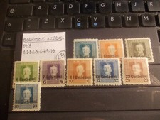 # 1918 occupazione austriaca serie non completa 9 valori MNH 