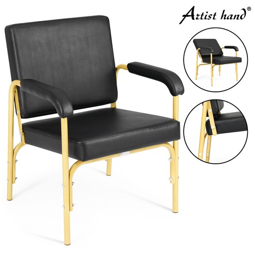Black+Gold Recliner Barber Chair Shampoo Styling Hair Salon Spa Beauty Equipment - Picture 1 of 19