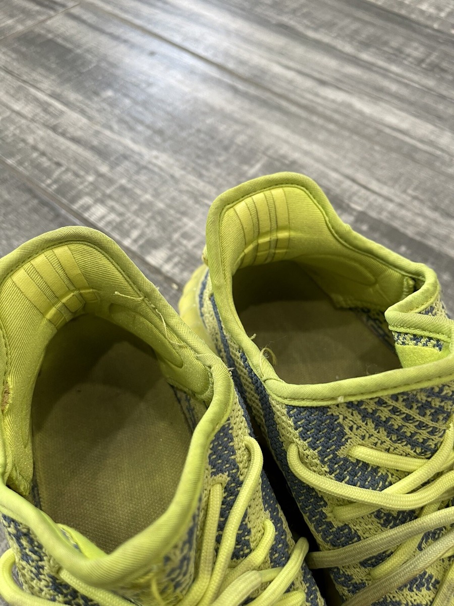 adidas yeezy boost 350 v2 semi frozen yellow on feet