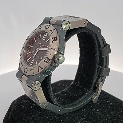 Bvlgari Watch TI32TA Titanium Diagono 32mm Unisex Black Dial