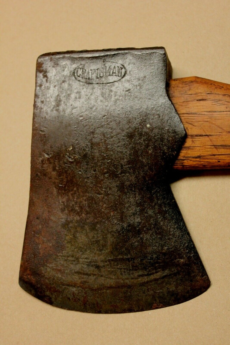 Vintage Axe Ax Craftsman 1920s First 1st Logo Oval Wavy Sing Vintage Axe Ax Craftsman 1920s First 1st Logo Oval Wavy Sing