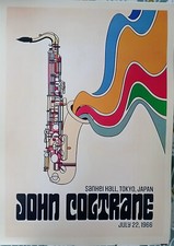 AFFICHE POSTER - JOHN COCTRANE - SAXOPHONE - JAZZ - TOKYO 1966 - A3