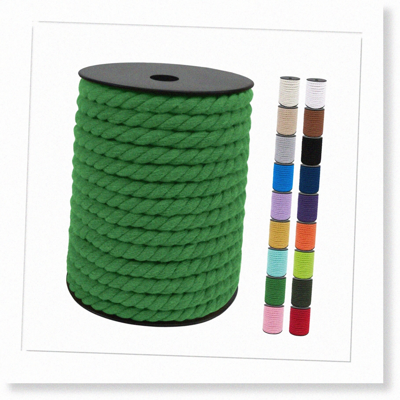 EcoKnots 10mm Macrame Magic: 75ft Natural Cotton Rope - 3 Strand Twisted Cord fo