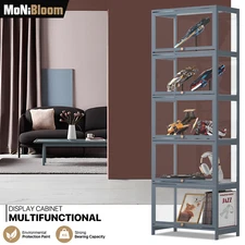 23" Display Cabinet Bookshelf Flip Up Acrylic Door Toys Storage Showcase 5 Tier