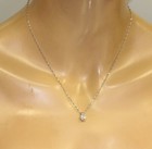 14k white gold .70ct clarity enhanced diamond pendant necklace 1.7g  18" — photo 10