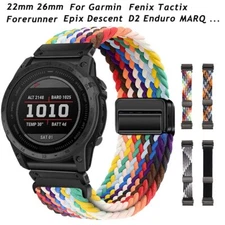 22mm 26mm Elastic Nylon Weave Strap for Garmin Fenix 6X 7X 6 5 Tactix Forerunner