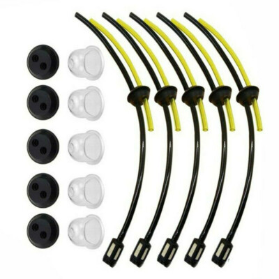5 Sets Gasoline Filter Pipes Kit For Strimmer Trimmer Brush Cutter Spare Parts