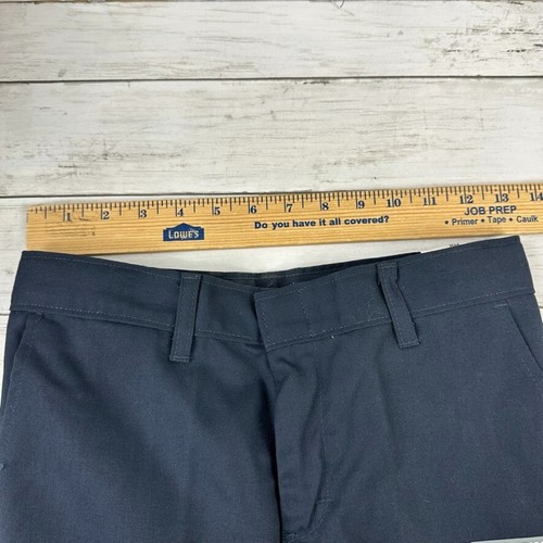 Dickies Navy Blue Work School Pant Boys 8 Husky Flat Front 27x24" New - Picture 7 of 11