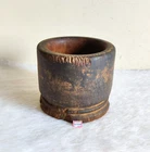 19c Antique Primitive Handmade Wooden Mortar Kitchenware Collectible Rare WD933