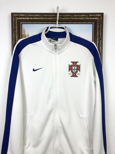 Nike Portugal Football Jacket Soccer Track Top Mens White Rare National Size M - Picture 2 of 17
