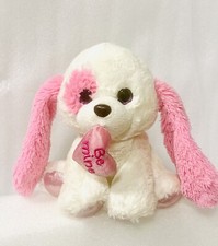 Aurora Valentine Puppy Dog Plush White Pink Hearts Be mine 2019 8  