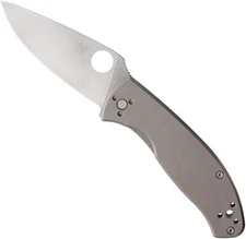 Spyderco Tenacious Knife C122TIP Satin Plain Edge 8Cr13MoV Blade Titanium