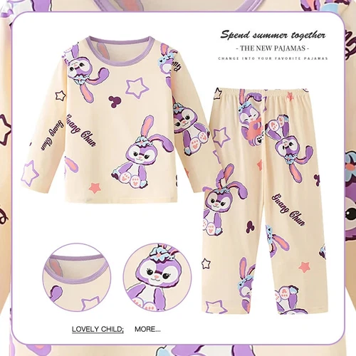 Kuromi Pajamas Sleepwear Long Sleeve Kids Home Clothes 2-piece Set - Picture 12 of 34