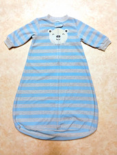 Carter's Baby Sleep Sack Wearable Blanket 6-9M Blue/Gray Bear Polyester