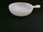 vtg Glasbake white milk glass handled 11 oz microwavable soup bowl