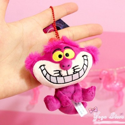 Cheshire Cat 10CM Keychain Bag Pendant Plush Doll Toy