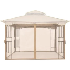 Patio Gazebo Mosquito Netting Screen Walls ONLY 10x10, Beige
