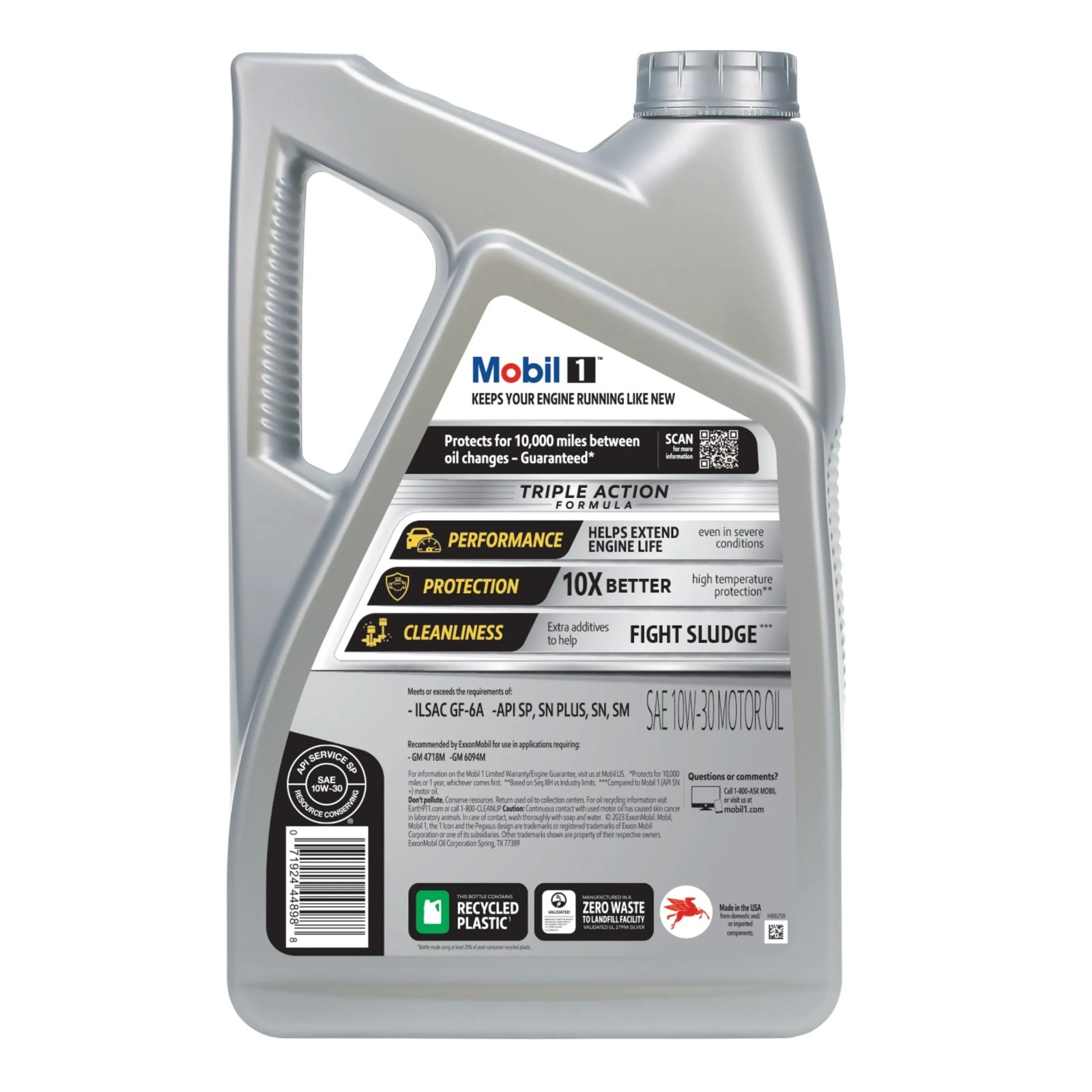 2 Pack, Mobil 1 Advanced Full Synthetic Motor Oil 10W-30, 5 Quart
