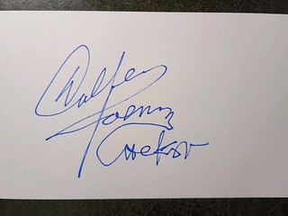 WALTER KOENIG As PAVEL Hand Signed Autograph 3X5 CARD WRATH OF KAHN : STAR TREK