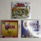 Nintendo 3DS Zelda 3 Game Bundle In Box Ocarina Time Majoras Mask Triforce Hero