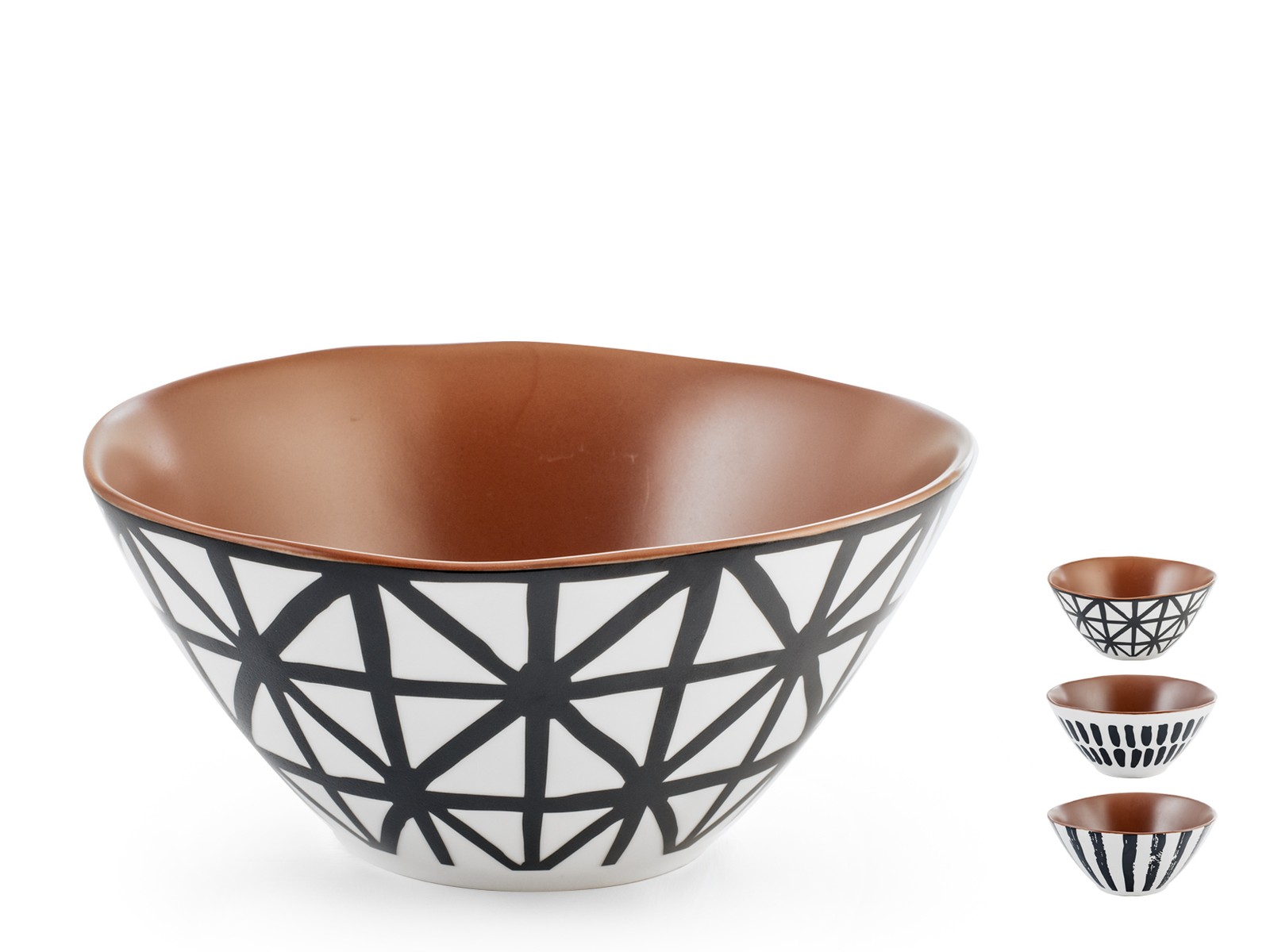 3 Ciotole Aperitivo Porcellana Avana 20cm | Design Contemporaneo