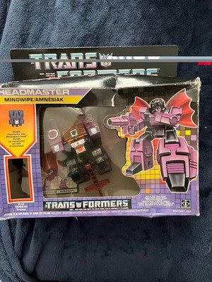 Vintage G1 Transformers: Decepticon Headmaster Mindwipe 1986 komplett verpackt